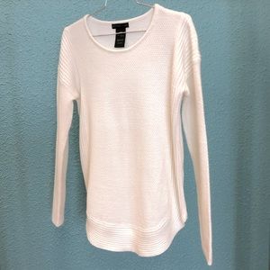 Design History Ivory Dropped Hem Sweater